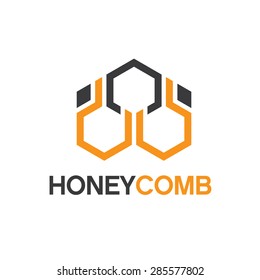 Abstract Honeycomb Logo Vector. Beehive Symbol Vector.