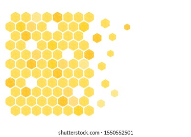 Abstract Honeycomb on white background vector illustration.