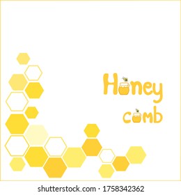 Abstract  Honeycomb on white background.