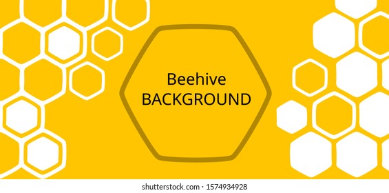 Abstract honeycomb on yellow background vector.