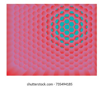 Abstract honeycomb pattern