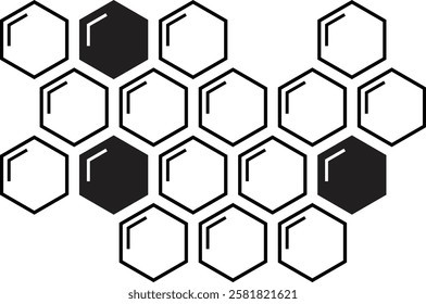 abstract honeycomb pattern art can be used background.