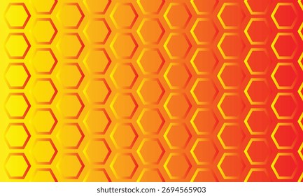 Fondo Abstractas del patrón del panal con el diseño amarillo y naranja del gradiente