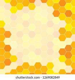 Abstract honeycomb pattern. Geometric hexagons background. Vector