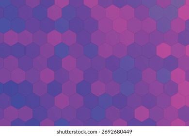 Patrón de panal Abstractas con tonos púrpuras y rosados degradados para fondos modernos y proyectos de arte digital