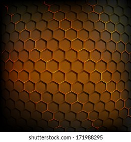 Abstract honeycomb vector background
