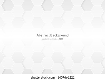 Abstract honeycomb white and gray background.geometric modern design.vector Illustration.