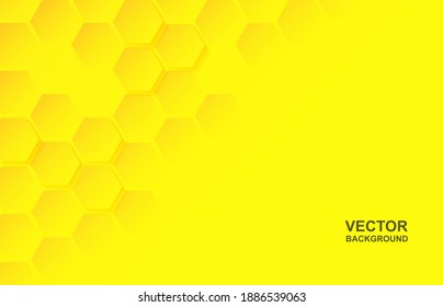 Abstract. Honeycomb yellow background. light and shadow. Vector.