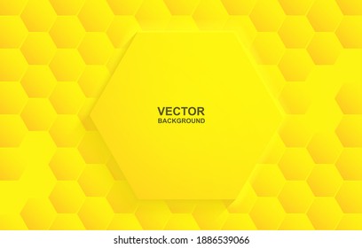 Abstract. Honeycomb yellow background. light and shadow. Vector.
