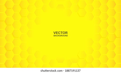 Abstract. Honeycomb yellow background. light and shadow. Vector.
