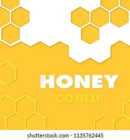 Abstract Honeycomb Yellow Pattern Background Vector Image
