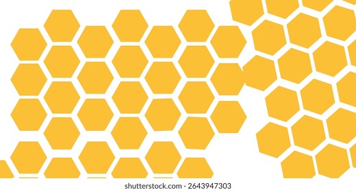 Abstract honeycombs design. Gold honey hexagonal cells texture. Geometric hive hexagonal honeycombs. Vector illustration.EPS10