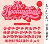 Abstract the Hookinghat Script Retro Font template