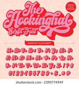 Abstract the Hookinghat Script Retro Font template