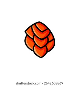 Abstract hop bud brilha fundo branco central detalhado