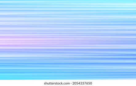 Abstrakte Horizont-Geschwindigkeitsstreifen Muster auf blauem Hologramm-Farbhintergrund. Modernes geometrisches Design der futuristischen Technologie. Design für Cover-Vorlage, Poster, Banner. Vektorgrafik