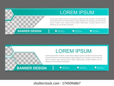 Abstract horizontal background banner design. modern and simple layout, for marketing, ads, website etc vector illustration.