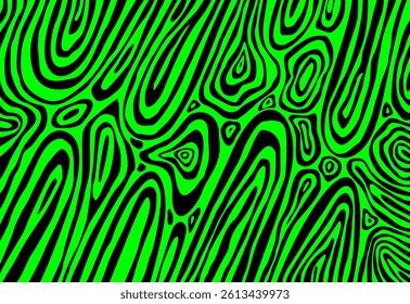 Abstract horizontal background with black and green color waves. Trendy vector illustration.