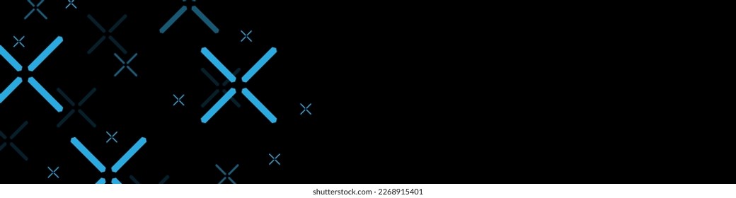 Resumen de fondo horizontal con patrón de cruces azules. Antecedentes tecnológicos modernos. EPS vectorial 10