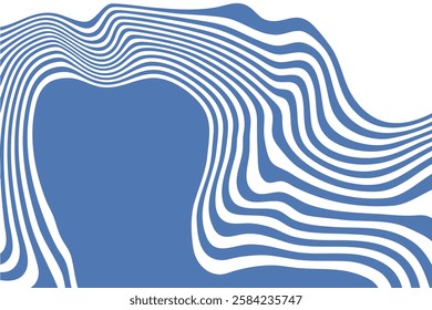 Abstract horizontal background with blue waves.