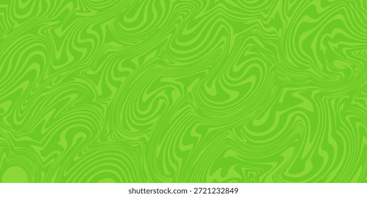 Abstractas fondo Horizontal con ondas verdes brillantes. Ilustración vectorial de moda en estilo retro de los años 60 y 70.