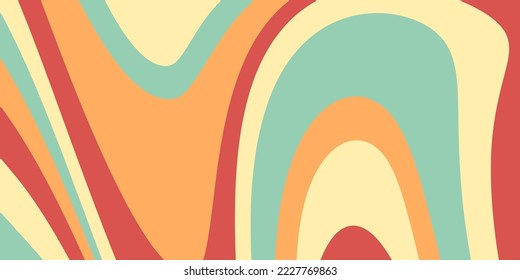 Abstract horizontal background with colorful waves. Trendy texture background with retro style. Vector, 2023-2024