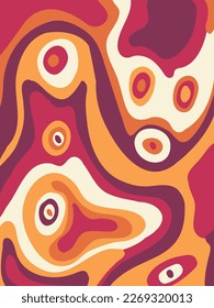 Abstract horizontal background with colorful waves.