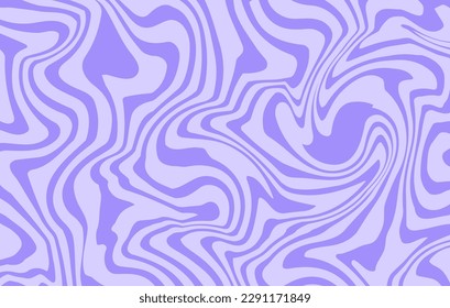 Abstract horizontal background with colorful waves. Trendy vector illustration in style retro 60s, 70s. Pastel colors