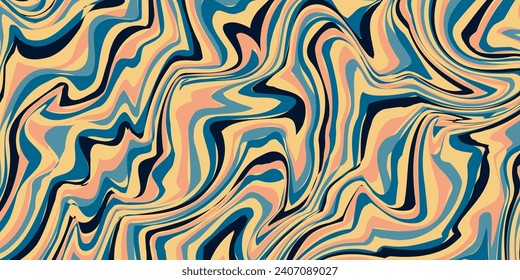 Abstract horizontal background with colorful waves. Trendy vector illustration
