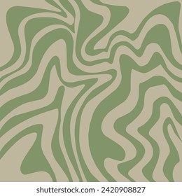 Abstract horizontal background with colorful waves. Trendy vector illustration in style retro 60s, 70s. Pastel colors