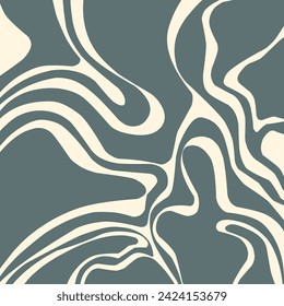 Abstract horizontal background with colorful waves. Trendy vector illustration in style retro 60s, 70s.