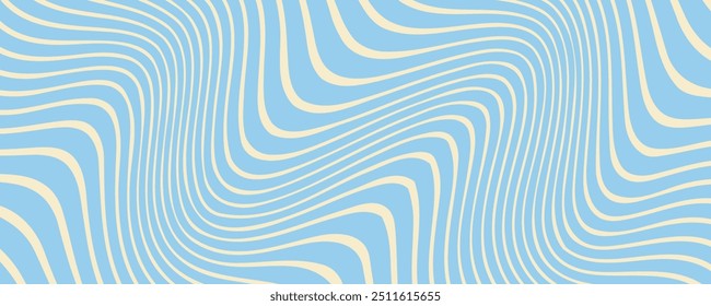 Abstract horizontal background with colorful waves. Trendy vector illustration