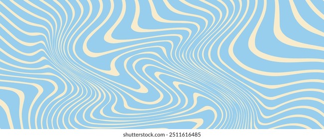 Abstract horizontal background with colorful waves. Trendy vector illustration