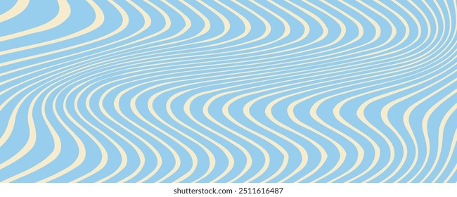 Abstract horizontal background with colorful waves. Trendy vector illustration
