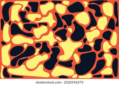 Fundo horizontal abstrato com ondas coloridas. Ilustração vetor na moda em estilo retro