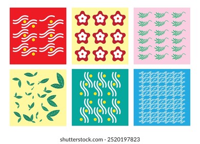 Abstractas fondo Horizontal con ondas de colores. Ilustración vectorial de moda en estilo retro