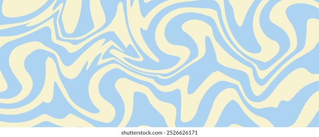 Abstract horizontal background with colorful waves. Trendy vector illustration