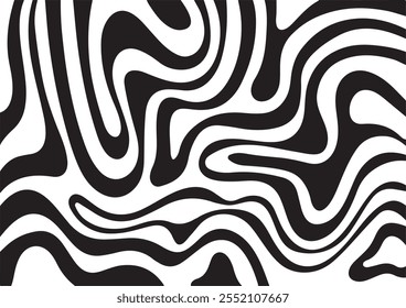 Abstractas fondo Horizontal con ondas de colores. Ilustración vectorial de moda en estilo retro años 60, 70.