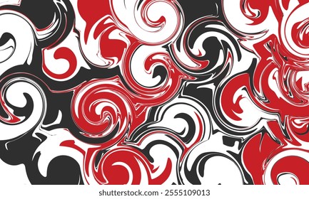 Abstract horizontal background with colorful waves. Trendy vector illustration in style retro 60s, 70s.