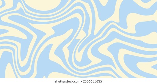 Abstract horizontal background with colorful waves. Trendy vector illustration in style retro 60s, 70s. vektor