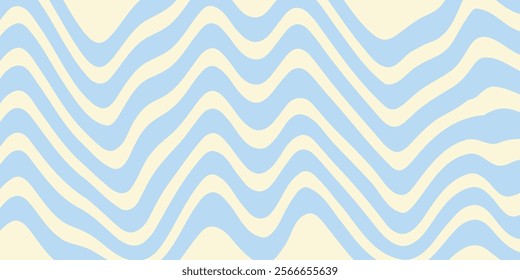 Abstract horizontal background with colorful waves. Trendy vector illustration in style retro 60s, 70s. vektor