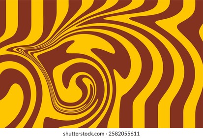 Abstract horizontal background with colorful waves. Optical Illusion Background vector