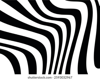 Abstract horizontal background with colorful waves. Trendy vector illustration background. zebra pattern
