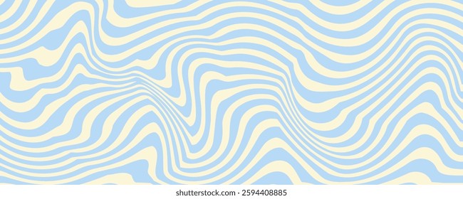 Abstract horizontal background with colorful waves. Trendy vector illustration