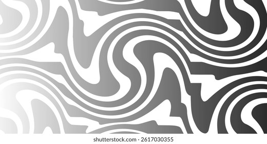 Abstract horizontal background with colorful waves. Trendy vector illustration in style retro 60s, 70s. Pastel colors.eps10