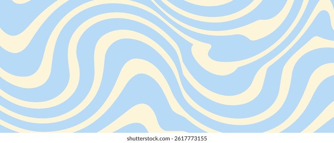 Abstract horizontal background with colorful waves. Trendy vector illustration