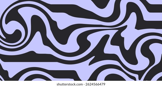 Abstract horizontal  background with colorful waves. Trendy vector illustration in style retro 60s, 70s. 