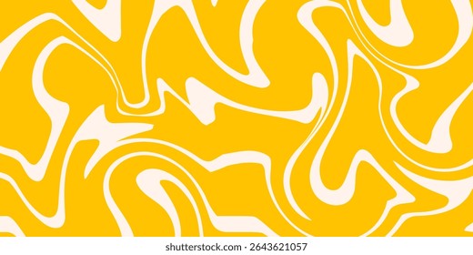 Abstrakter horizontaler Hintergrund mit bunten Wellen. Trendy Vektorgrafik im Stil Retro 60s, 70s. Pastellfarben