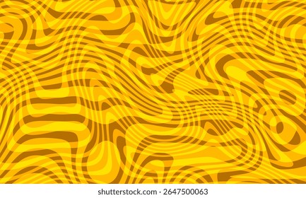 Abstract horizontal background with colorful waves. Trendy vector illustration in style retro 60s, 70s. Pastel colors
