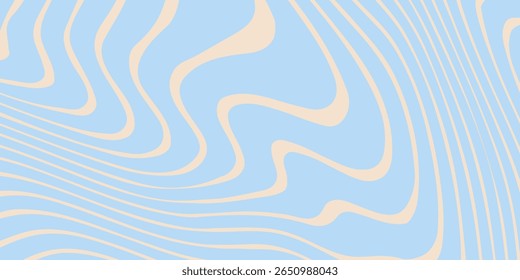 Abstract horizontal background with colorful waves. Trendy vector illustration in style retro 60s, 70s. vector illustration eps 10